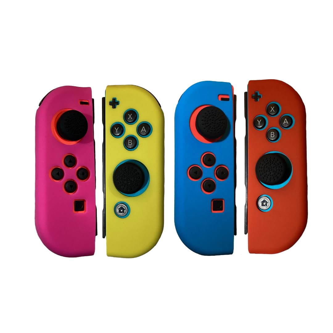 Poignées en caoutchouc Joy-Con de rechange : grip manette Switch multicolore - 2