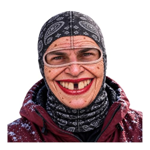 Funny Ski Mask Realistic Full Face Balaclava Old Man Ski Mask - image 5