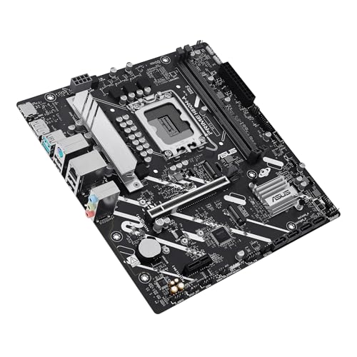 PRIME H810M-A-CSM, Scheda Madre Intel mATX, 6+1+1+1 Fasi di Alimentazione, Slot DDR5, PCIe 4.0, 2 Slot M.2, Ethernet Intel 16 GB, DisplayPort, HDMI, USB-A 10 Gbps, USB-C 5 Gbps, Nera - Scheda madre - Immagine 3