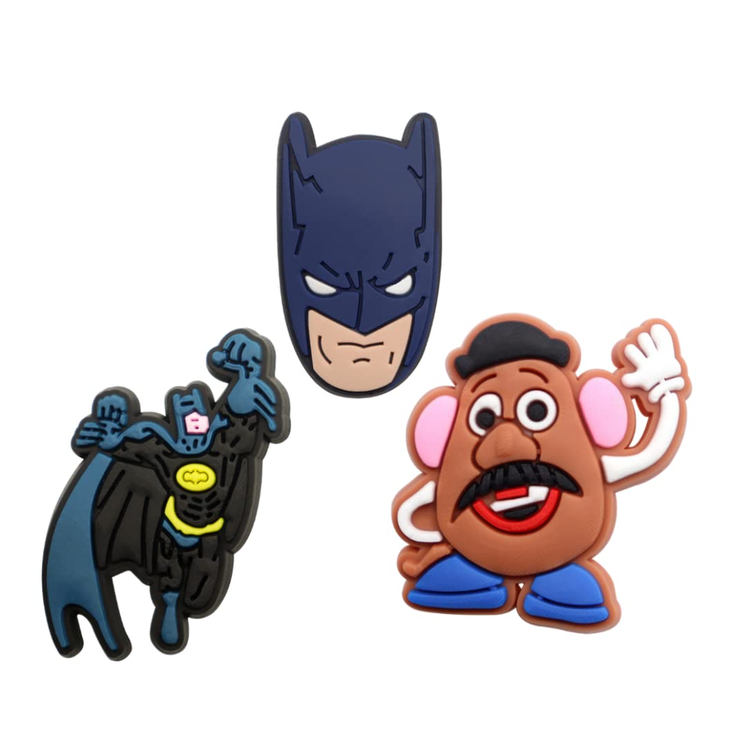 YellowCult Pack of 3 Shoe charms for Clog Shoes, Wristband Charm, Shoe, Bracelet Decoration or Party Gifts [Cartoon Characters - Batman/Batman (DC Comics) / Mr.Potato Head ] (B0BXHVNZVW) Amazon Price History, Amazon Price Tracker