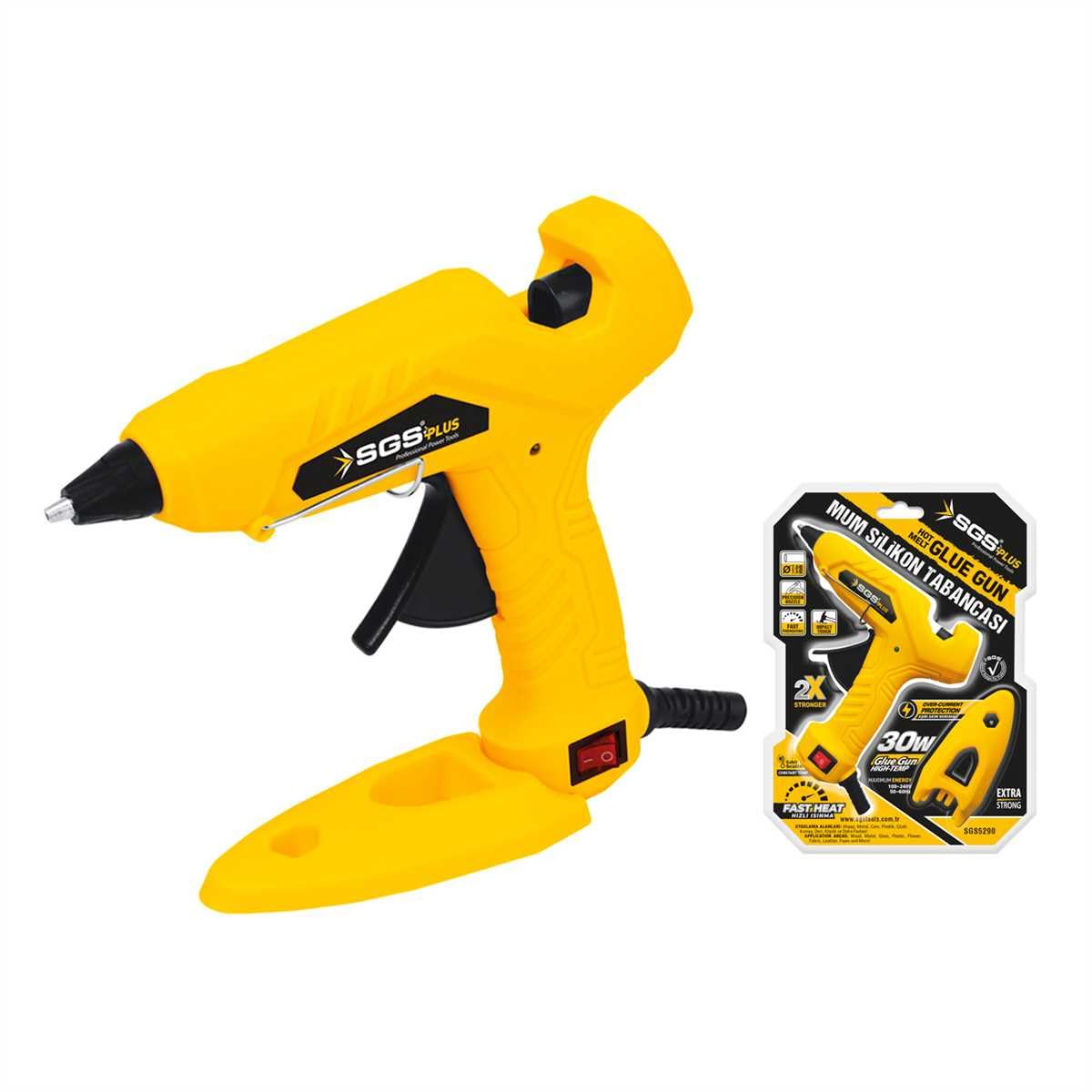 SGS PLUS SICAK MUM SİLİKON TABANCASI 30W (İNCE SİLİKON İÇİN)