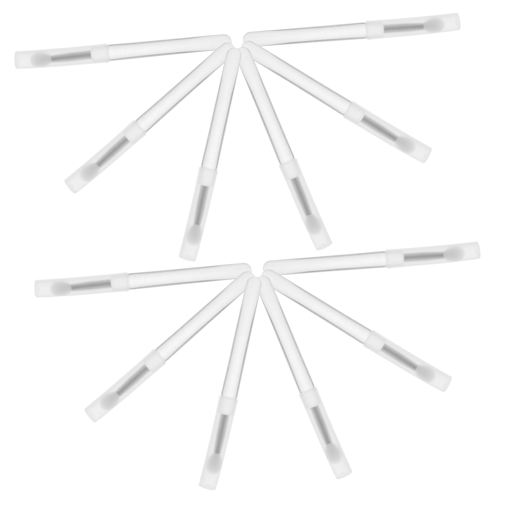 HAPINARY Lip Brush Applicator Set 10pcs Silicone Lip Makeup Exfoliator Portable Reusable Gentle Bristles Natural Blending