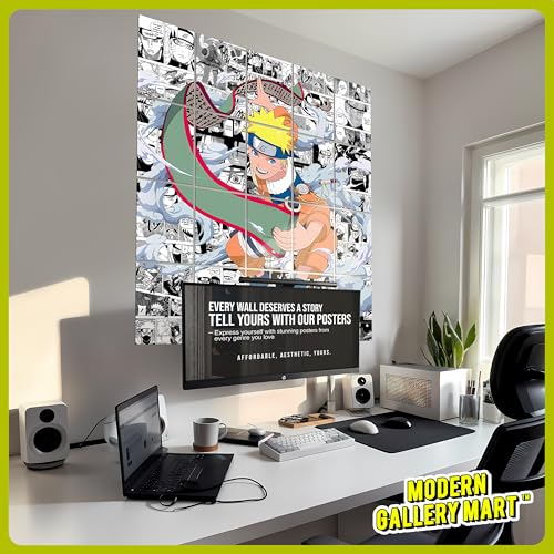 Image of MODERN GALLERY MART Pack of 20 Naruto Manga Poster | A4 Size Anime Wall Art (8.3 x 11.7 inch) | Manga Posters with Glue Dots | Anime Poster for Bedroom, Living Room, Office (1)