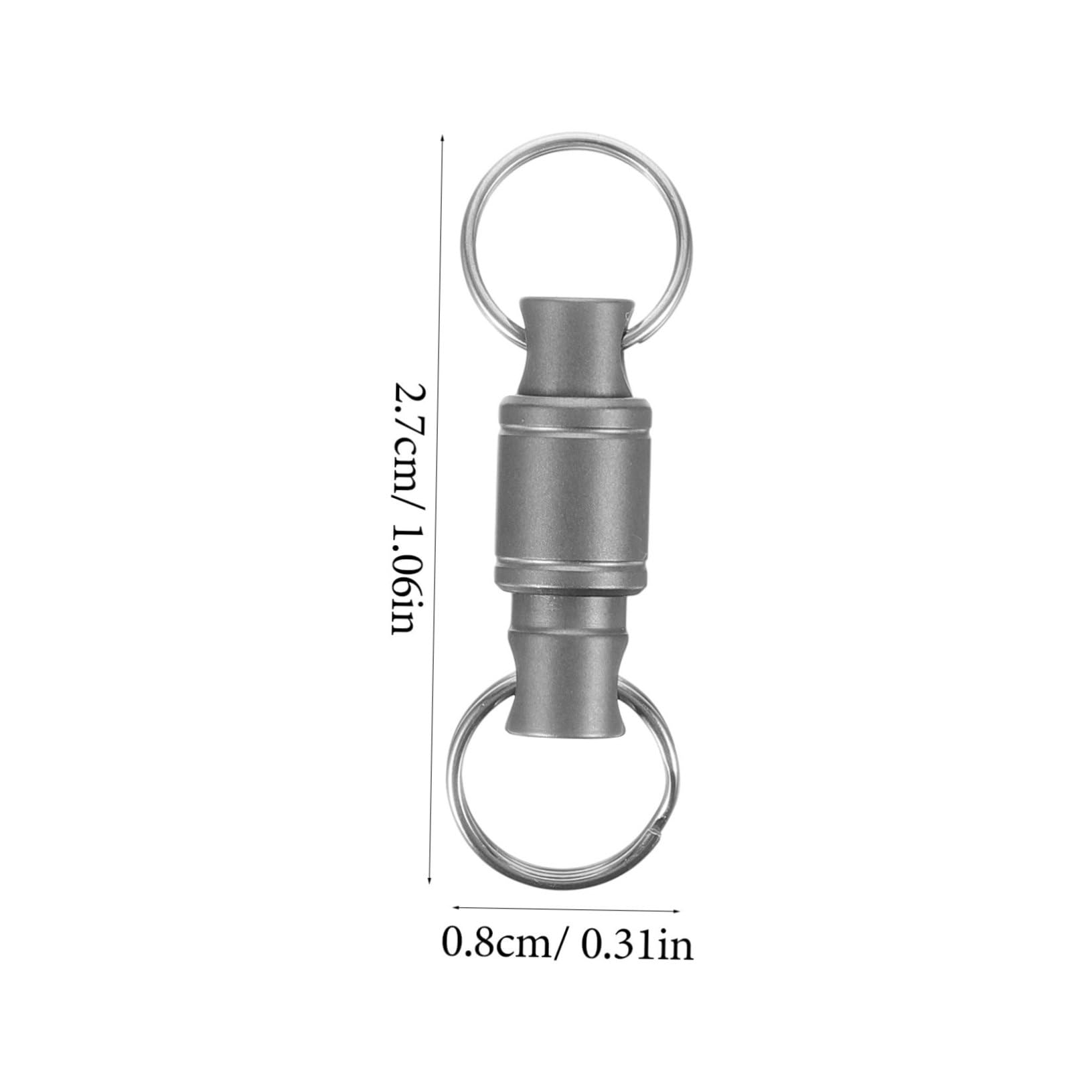 TOYANDONA Anillo De Herramientas del Llavero Titular De La Llave Desmontable Llaves Llavero Mosquetón Liberar Accesorios del Llavero Keychains Poseedor Plata Aleación De Titanio