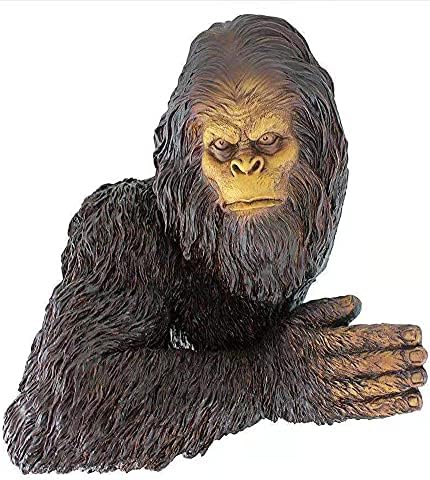DinQ Shy Bigfoot Yeti Tree Statue, Realistic Resin Gorilla 3D Hugging Tree Outdoor Garden Garden Decorations (Big)
