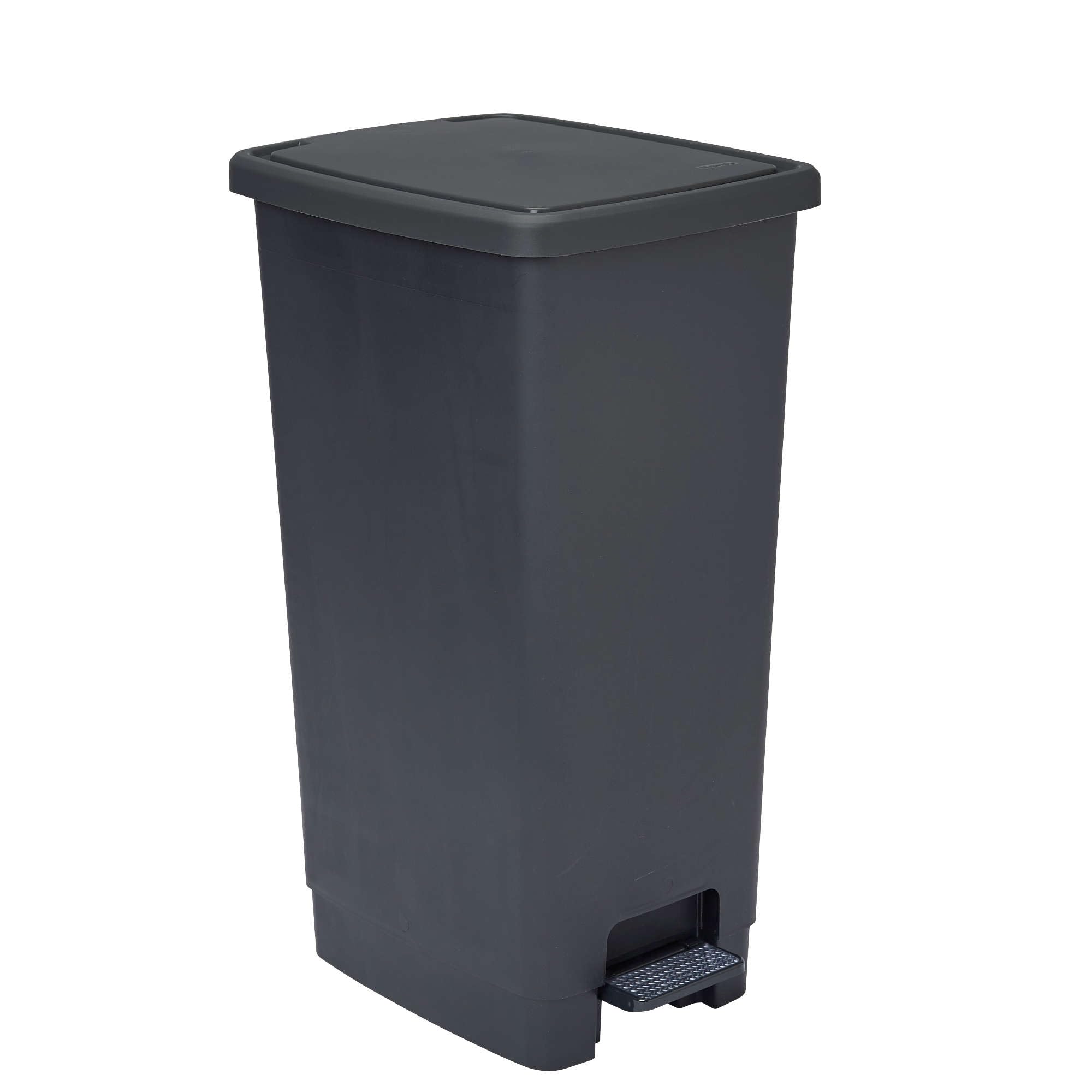 Sundis 4023001 Flat Bin Rectangular Retractable Pedal Bin, 40L Polypropylene, Black and Anthracite