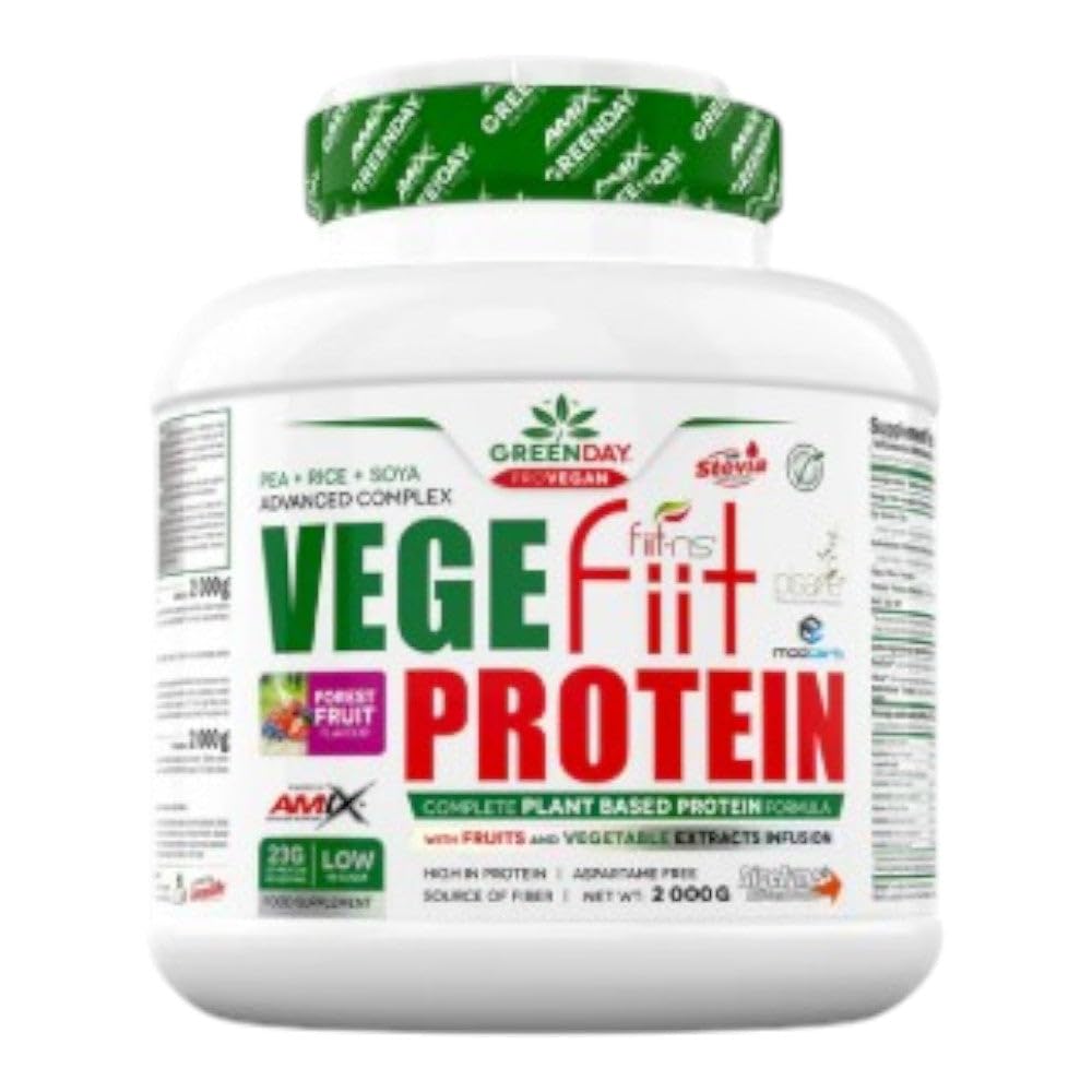 AMIX Greenday Vegefit Protein, Cacahuete-Choco-Caramelo - 2 kg