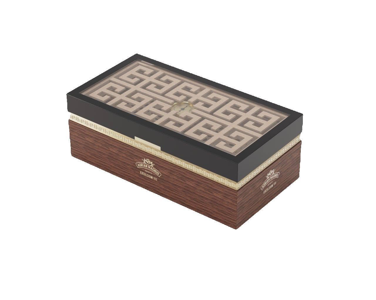 Humidor ADRIAN MAGNUS, Boîte en Cèdre Pour Cigares, Ultra-Premium, Excelsium 100, de Luxe Humidor avec Hygromètre pour 100-150 Cigares