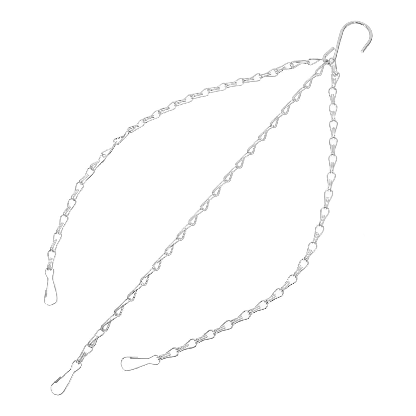 Catena Sospesa in Ferro Bianco a Tre Fili per Fioriere e Lanterne, Catena Robusta per Appendere Piante in Spazi Esterni e Balconi, Ottimizza Spazio e Versatilità