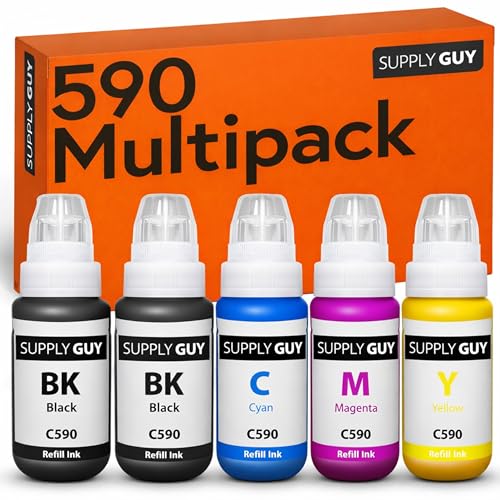 Set Inchiostri Originali Canon GI-590 CMYK Per Pixma G1500, G2500, G3500, G4500