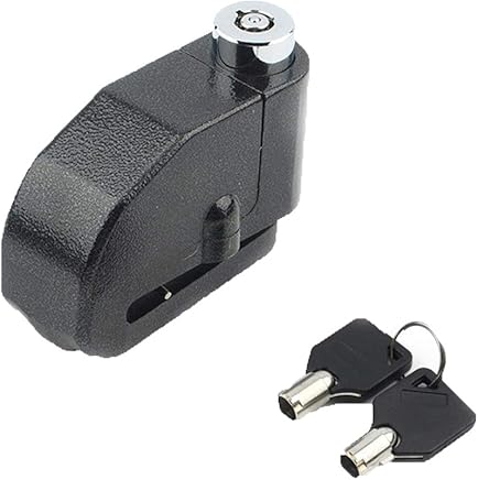 Bomcomi Aluminio aleaci?n de la Motocicleta Lock W/Fuerte Alarma Anti Robo reemplazo de Seguridad para Bicicletas Vespa Negro Bomcomi Aluminio aleaci?n de la Motocicleta Lock W/Fuerte Alarma Anti Robo reemplazo de Seguridad para Bicicletas Vespa Negro