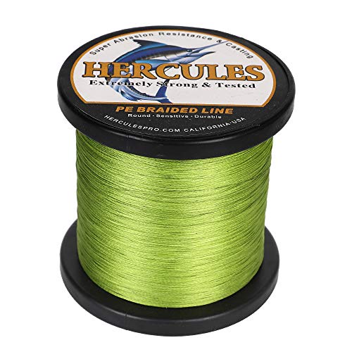 Hercules Braided Fishing Line 2000m 2187yds 6lbs-100lbs Pe Superline 4 Strands (Army Green 30lb/13.6kg 0.28mm) - Image 4