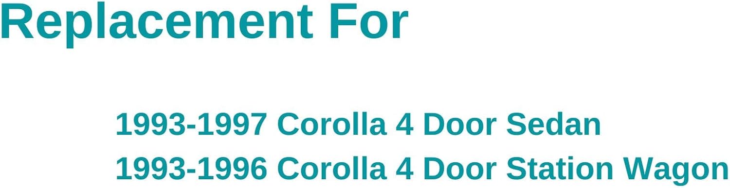 Passenger/Right Side Front Door Window Glass Replacement For Toyota Corolla 1993-1997