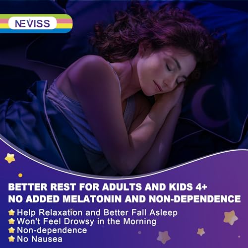 Magnesium Glycinate Gummies for Adults & Kids 4+, Sugar Free Magnesium Bisglycinate Supplement 400/200mg with B6D3, 5HTP, L-Theanine for Sleep & Relaxation, Brain, Muscle, Melatonin Free Gummies,2Pack - Image 5