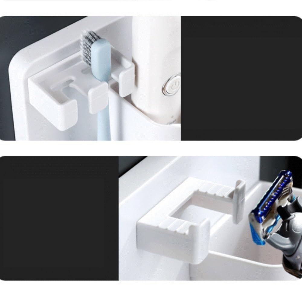 Portacepillo Dientes Estante De Almacenamiento For Baño, Juego Soporte For Cepillo Dientes Montado En La Pared, No Requiere Perforación Organizador(1pcs)