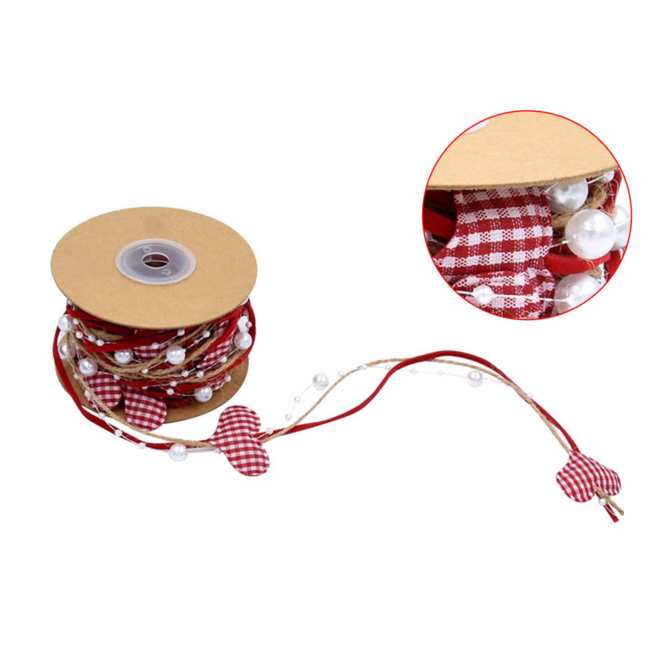 SHINEOFI Kit De 3 Rollos De Cinta De Cuentas De 5 M Con Forma De Corazón Cinta Artesanal Para Decoración Banda De Malla Para Bodas Suministros Para Envolver