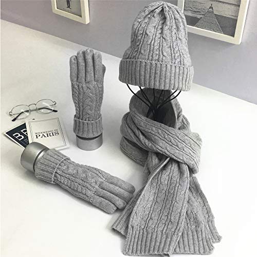 Warmiehomy Muts, sjaal en handschoenenset voor dames en dames, zacht, warm, gebreid, lange sjaal, 3-in-1 winter, dikke gebreide set voor skiën, outdoor, winkelen, vissen, cmping - Image 4