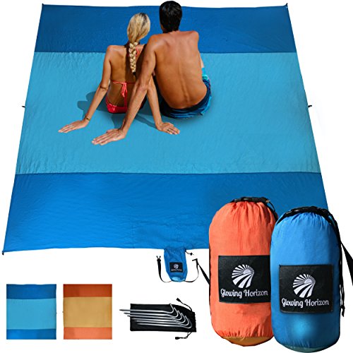 Glowing Horizon Sand Free Beach Blanket Sand Proof Outdoor Mat - Extra Large