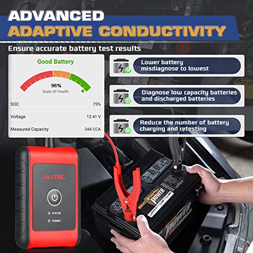 Autel Maxibas Bt506 Car Battery Tester, 6V 12V 100-2000 Cca Car Battery Analyzer, Auto Cranking Charging System Test Scan Tool, Adaptive Conductance, High-Precision Battery Load Test For All Vehicles #TOP3