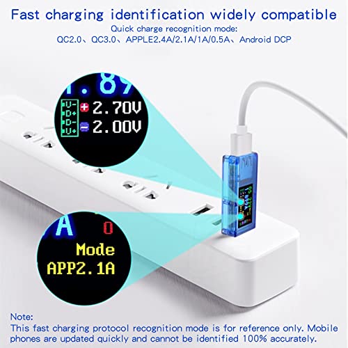 Image of AT34 Battery Tester USB 3.0 Voltage Tester IPS Color Display 3.7-30V Voltage Meter 0-4A AMP Meter Multifunctional Multimeter Support Charging Power Test for Multiple Devices with Shell