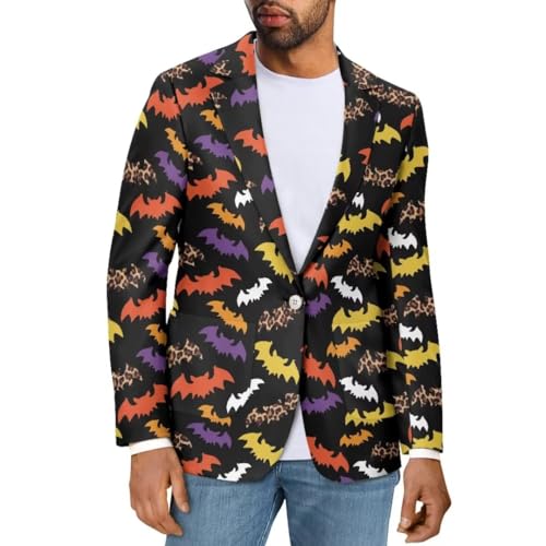 Horeset American Flag Novelty Blazer for Men,One Button Sport Coat,Long Sleeve Slim Fit Jacket for Performance