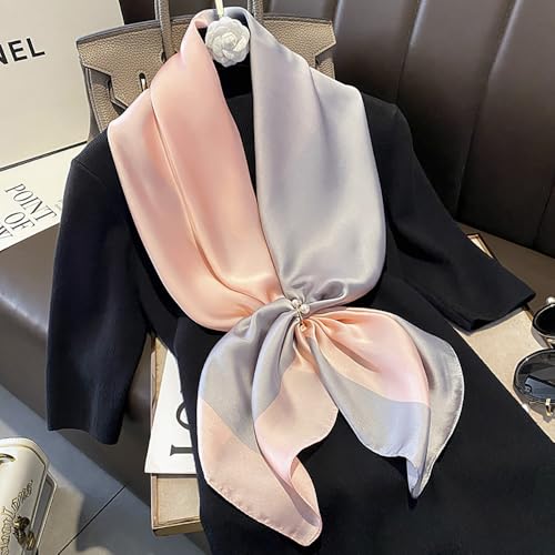 35 inch Silk Like Scarf Women's Fashion Pattern Large Square Satin Headscarf Headdress Scarves