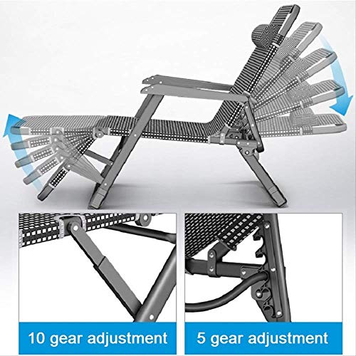 Chaise longue portable contre le mal de dos avec lit pliant buff