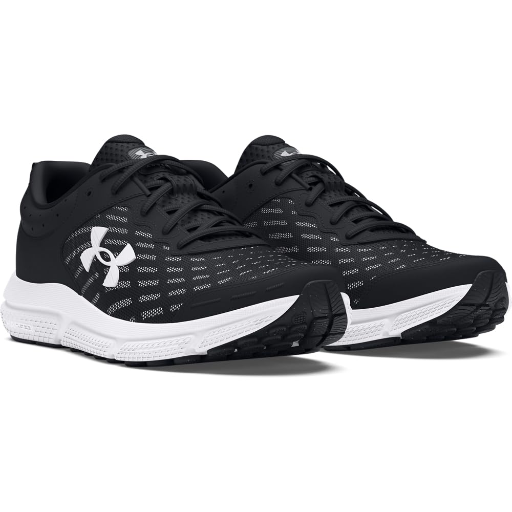 Under Armour Ua Charged Assert 10, Scarpa da corsa Uomo, Black Black White, 43 EU
