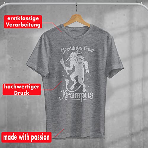 T-Shirt Geek Krampus en 4XL gris chiné confortable OM3