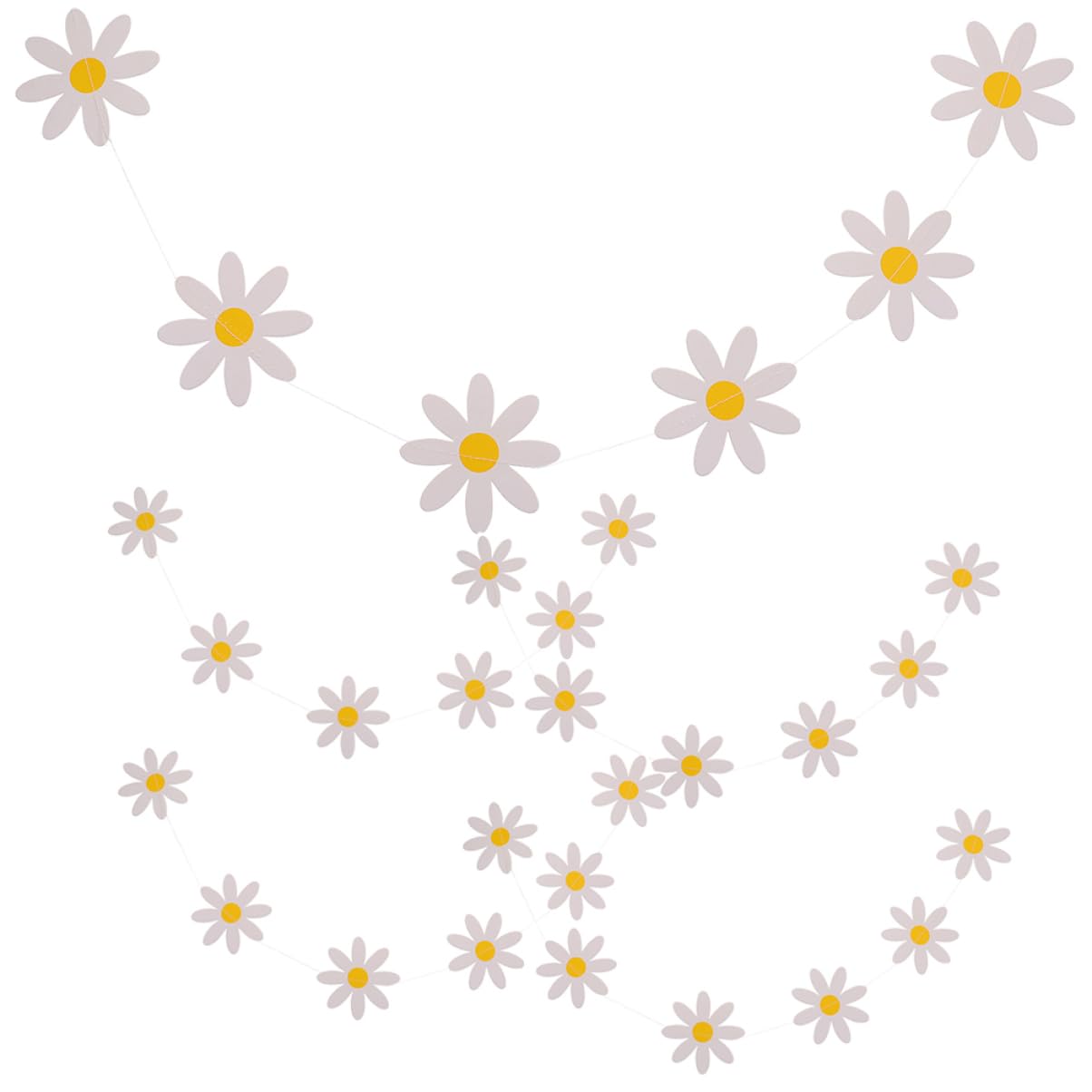 ibasenice 3 Juegos De Banderines Con Margaritas Para Decoración De Fiestas De Cumpleaños Banderines Colgantes Suministros Para Fiestas 5 Unidades X 3