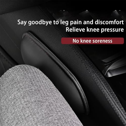 Image of Mandark Car Knee Cushion Pad, Leather Memory Foam Vehicle Door Armrest Pillow for Leg Elbow, Comfort Auto Interior Center Console Thigh Support Mat Accessories, Universal for Most Cars (Black /Red)