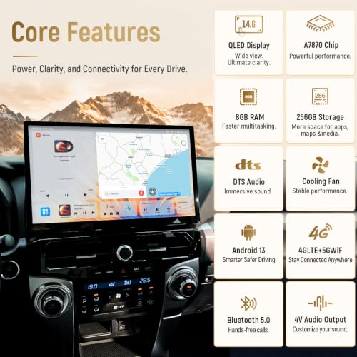 Firstnav 14.6" Android Stereo for Toyota 4Runner 2010-2023 - image 8