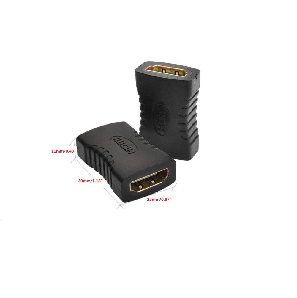 Adaptateur de Coupleur HDMI Adaptateur HDMI Femelle vers Femelle Supporte DVD, PS3, PS4, TV Box, PC, moniteurs, téléviseurs, projecteurs, etc