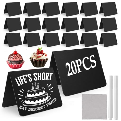 Lansls Mini Pizarras Negras Pequeñas En Forma De A, Mini Tablero De Mensajes Negra, Letrero De Tiza Acrílica Para Alimentos, Etiquetas De Precios, Para Fiesta Boda Restaurante Tiendas