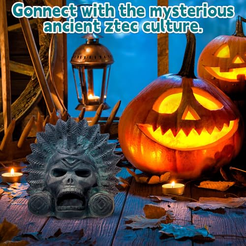 YANGUN Aztekische Todespfeife, 125 dB Schreiende Aztec Death Whistle, Dämonenpfeife Authentische Menschlich Klingende Schrei, Bronzewaren-Design Gruseliges Geschenk Halloween Tag der Toten