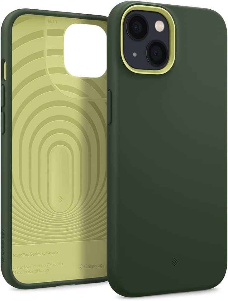 CaseologyNano Pop Silicone Case Compatible with iPhone 13 Case (2021) - Avo Green