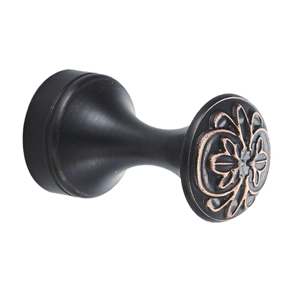 DXTFDHB Bathroom Towel Hook, Antique Brass, Wall Mounted, Vintage Style Towel Holder - 2 Pack(Black)