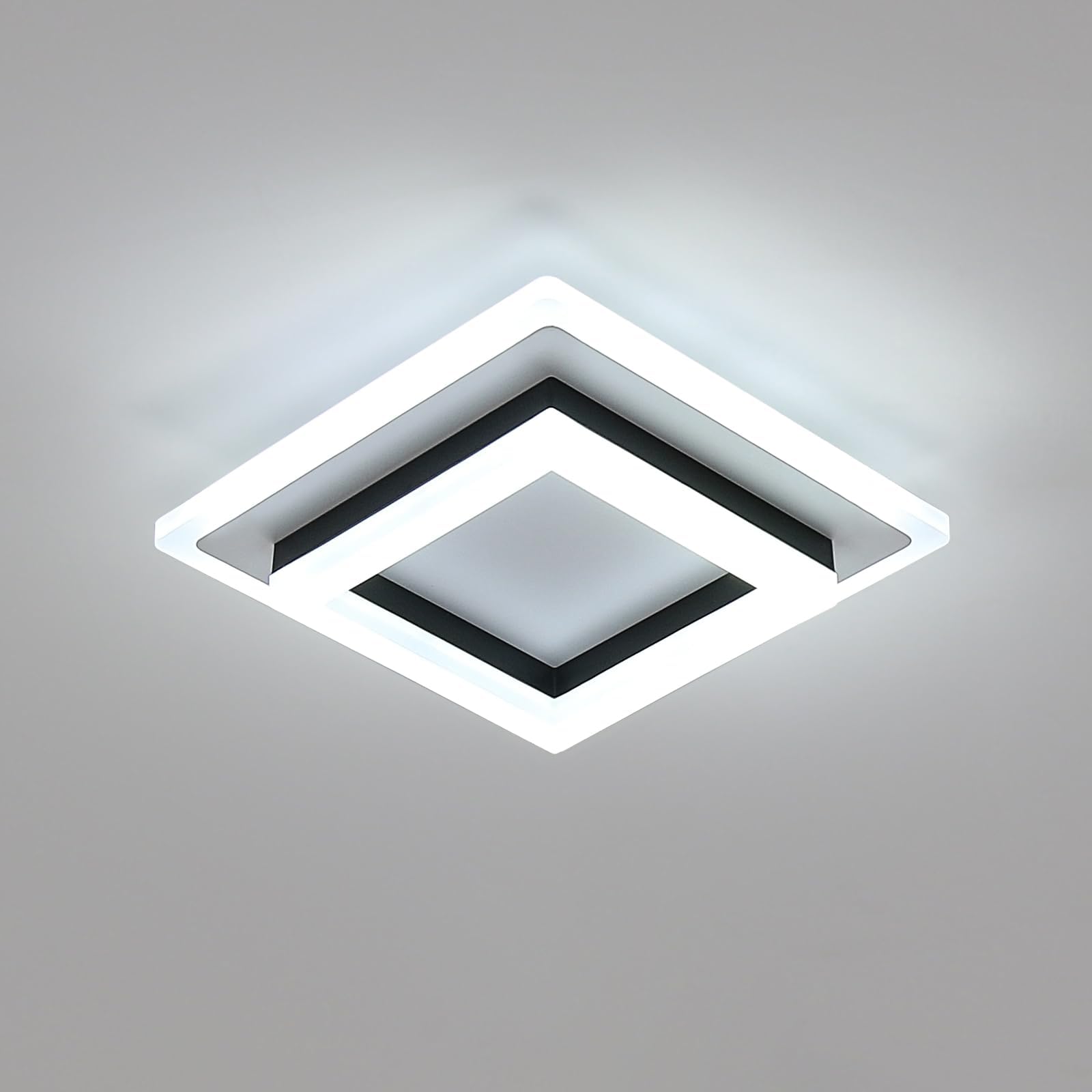 SENQIU LED Ceiling Light, 24W 2700LM Square Modern Ceiling Lamp, Bright Acryl...