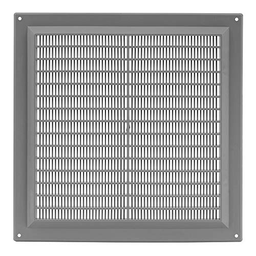 Air Vent Grille 250mm x 250mm Flat Louvre Duct Ventilation Cover (Grey)