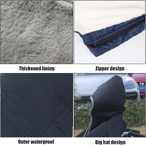Manta para silla de ruedas, poncho impermeable con capucha y cobertura de rodilla, forro polar de felpa, resistente al viento, lavable a máquina, ajuste universal para adultos y personas mayores