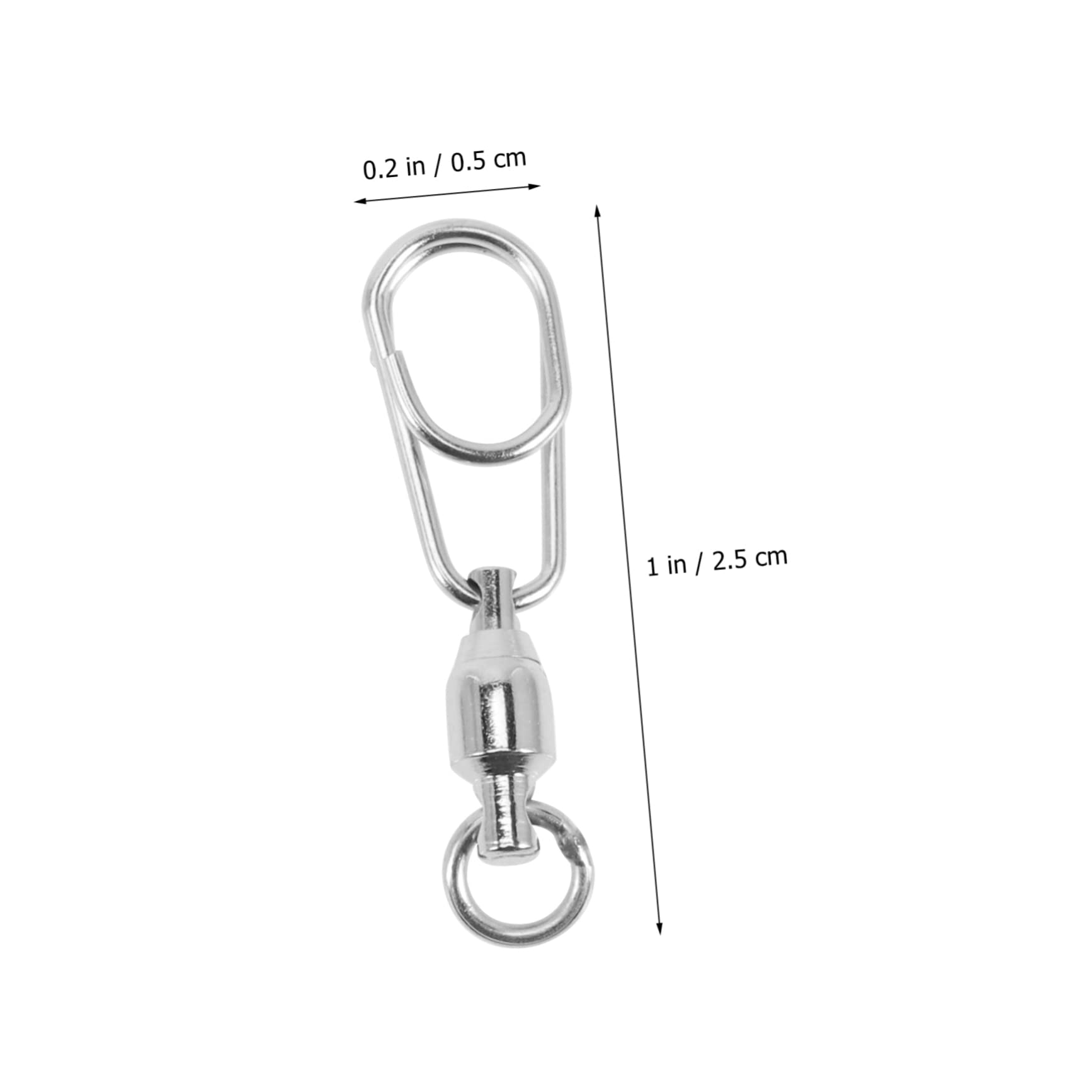 Yardwe 120 Pièces Connecteur D'Anneau À Huit Chiffres Émerillon De Pêche en Acier Inoxydable Outils De Pêche Au Leurre Portables Émerillons De Pêche Robustes Émerillons À Baril