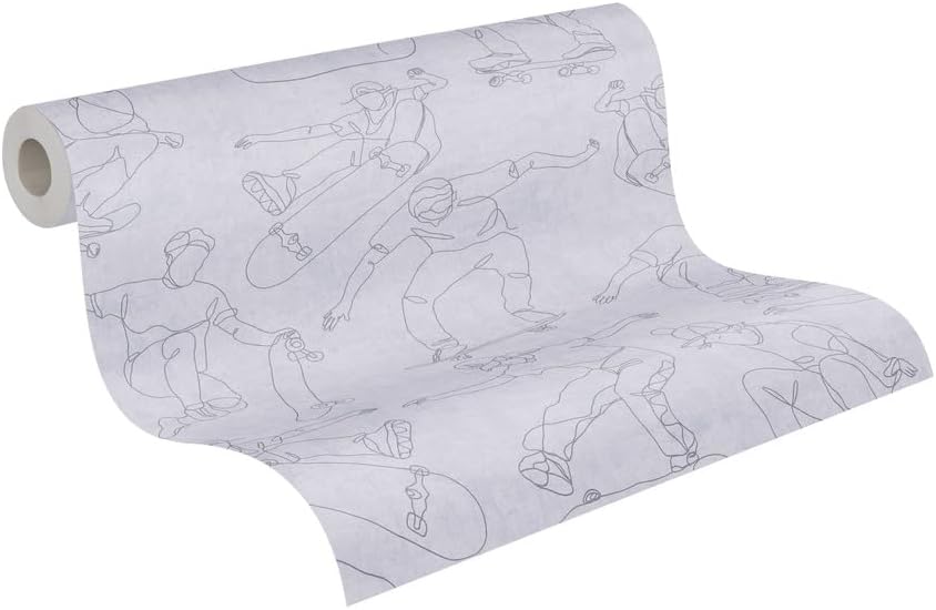 A.S. Création Lilly & Luis 771401 Non-Woven Wallpaper Dinos 10.05 m x 0.53 m - Blue, Colourful, Green - Wallpaper for Children's Room