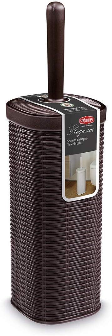 Stefanplast Elegance Toilet Brush, Mocha, 11.5 x 11.5 x 40 cm