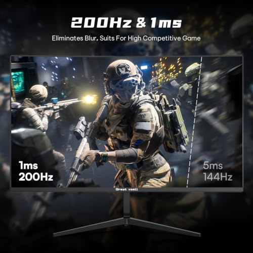 24 Inch 200Hz Gaming Monitor, FHD 1080P Curved Computer Monitor, 1ms MPRT - image 2