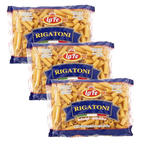 La Fe Elbow Macaroni Pasta 16oz - 3 Pack - Unenriched Semolina Wheat Pasta Italian Elbows - Cholesterol & Sodium Free