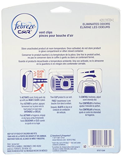 Image of Febreze Car Vent-Clip Air Fresheners - 4 Pack (Linen & Sky)0.06 FL.OZ