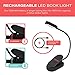 hooga Amber Book Light, Rechargeable Clip-On Blue Light Blocking LED Reading Light, 1600K Warm Eye Care for Bed, Students, Kids, Travel, Nursing, Studying