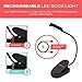 hooga Book Light, Rechargeable Clip On Blue Blocking Amber LED Light for Reading in Bed. 1600K Color. Eye Care Light for Strain-Free, Healthy Eyes. Gift for Students, Kids, Travel, Nursing, Studying.