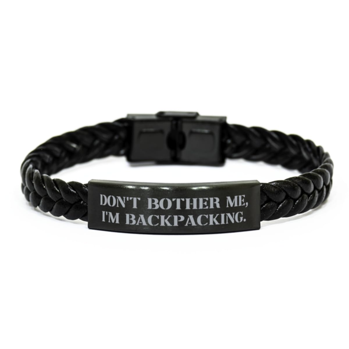 Fancy Backpacking Gifts, Don't Bother Me, I'm Backpacking, Epic Braided Leather Bracelet For Friends From Friends, Outdoor gear, Camping equipment, Hiking gear, Backpacking gear, Travel gifts