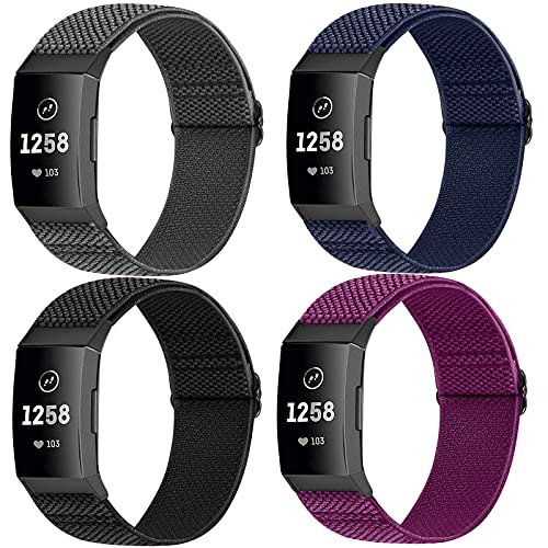 Correa elástica de nylon para Fitbit Charge 3/4 miniatura 2